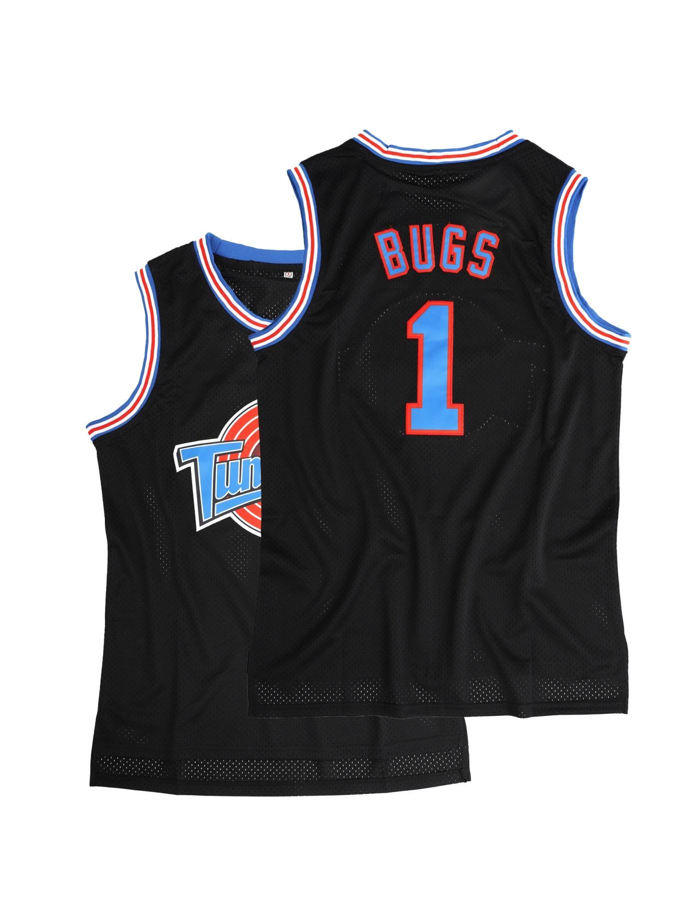 Basketball Jersey #1 Moive Space Jerseys Sport Jersey Bugs Shirts for Men Women 90s Hiphop Party Clothing