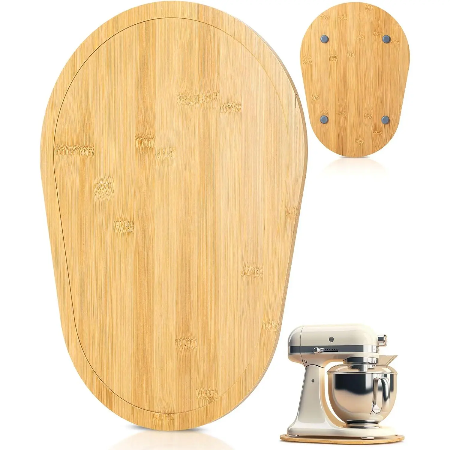 -  Kitchen Aid Mixer Slider,  Brown, Wooden Moving Tray Compatible with Kitchen aid 5-8Qt