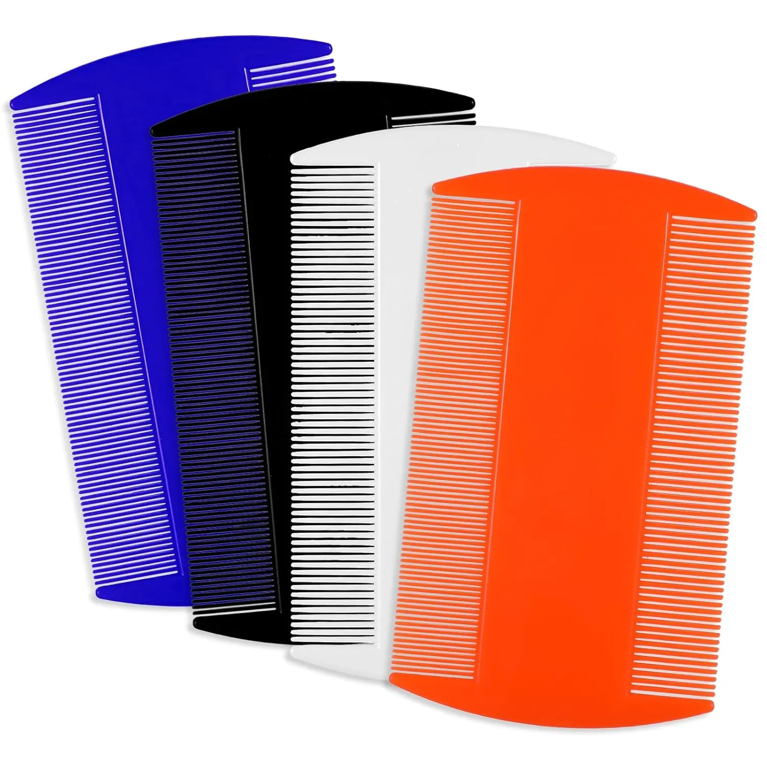 4 Pcs Lice Combs Double Sided Fine Tooth Comb Lice Comb For Dandruff Removal Thick Hair Tooth Head Nit Hair Combs For Adults Kids And Pet's Remove Head Lice Nits Fleas(4 Colors)