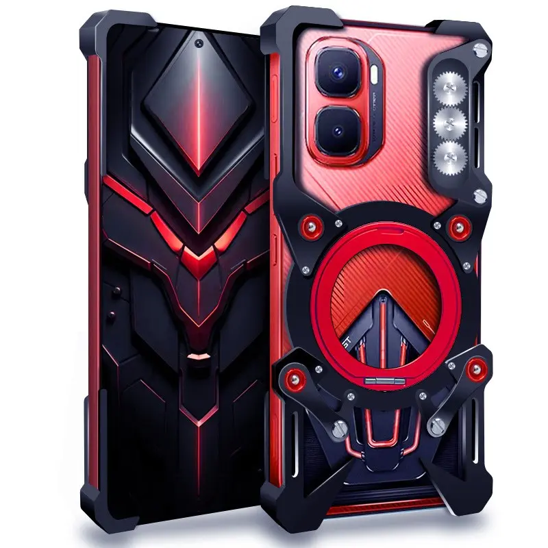 Shockproof Metal Bumper Case For Transsion Infinix GT 50 Pro,10pro,NoteEdge,Smart20,Note 60Ultra,Note 50X ,Note 50 Pro + 5G,Note30vip,HOT60i,Zero40,Techo Camon50Ultra,Pova Curve2,Pova7Curve,Pova Slim,Spark Go3,Spark Slim 4G Case Aluminum Cover