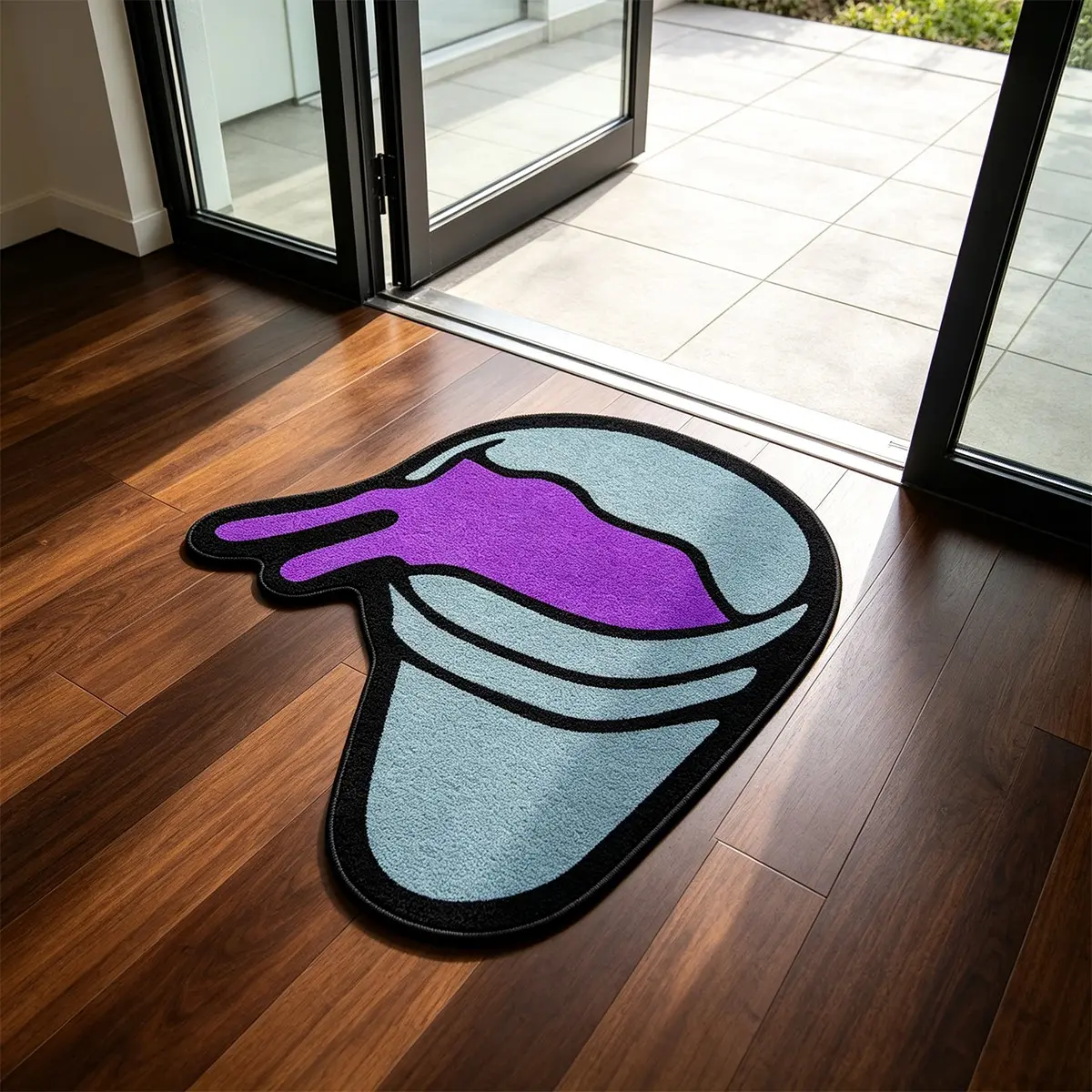 Funny Shape Rug, Cartoon Paint Bucket Design, American Street Graffiti, Y2K Gaming Room Decor, Halloween Gift, Indoor Use, Decorative Rug