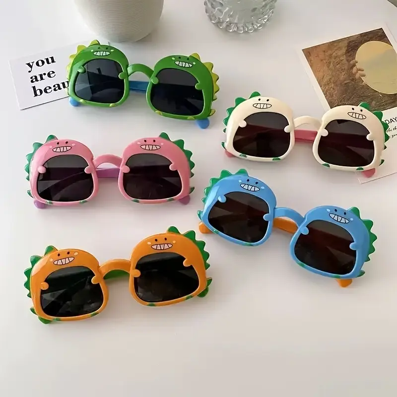 2 Pairs of New Style Cute Little Dinosaur Unisex Fashion Novelty Decorative Glasses
