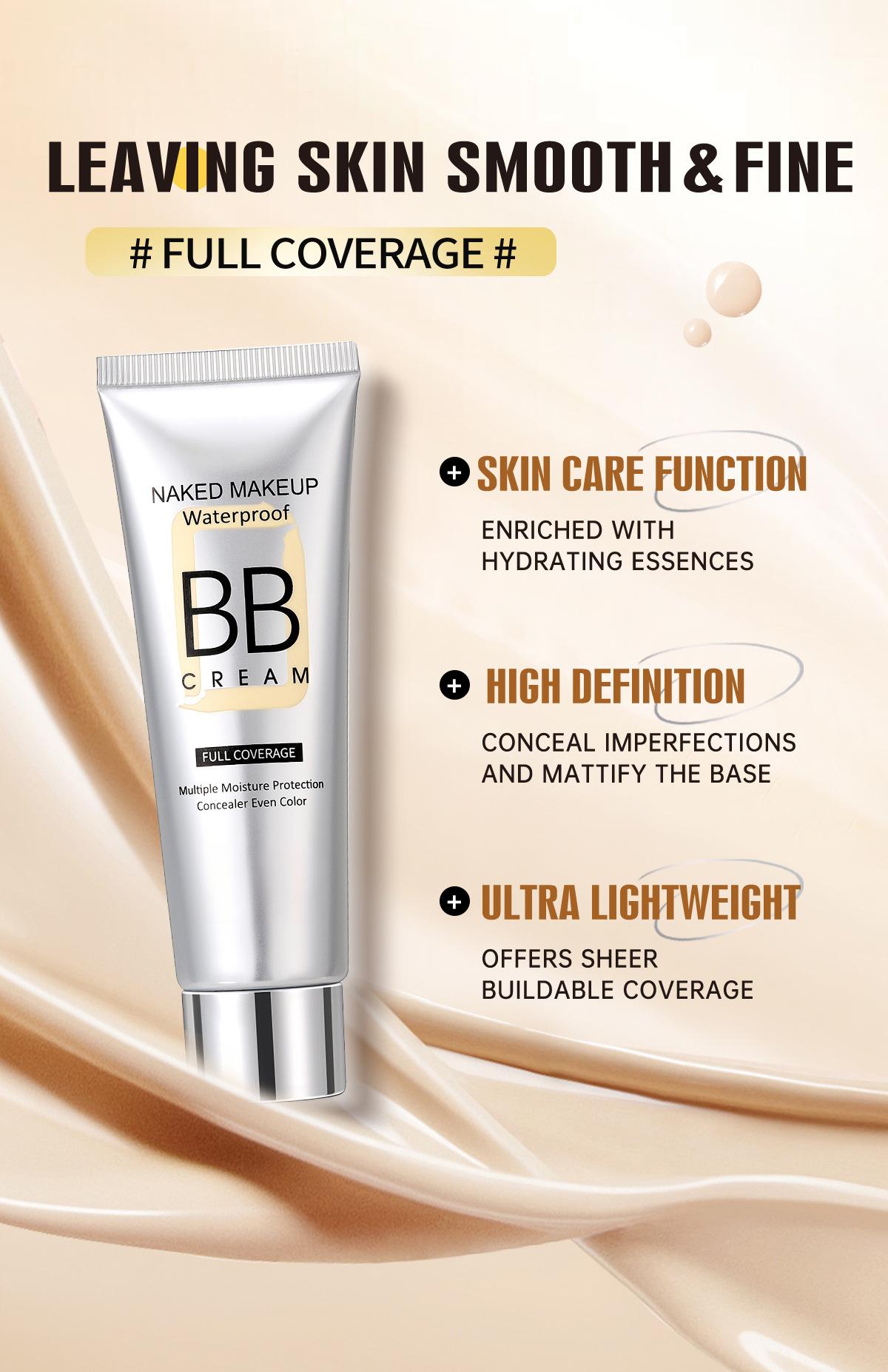 Isolating BB cream, natural concealer, non-caking, moisturizing, long-lasting foundation, natural look cream, in stock