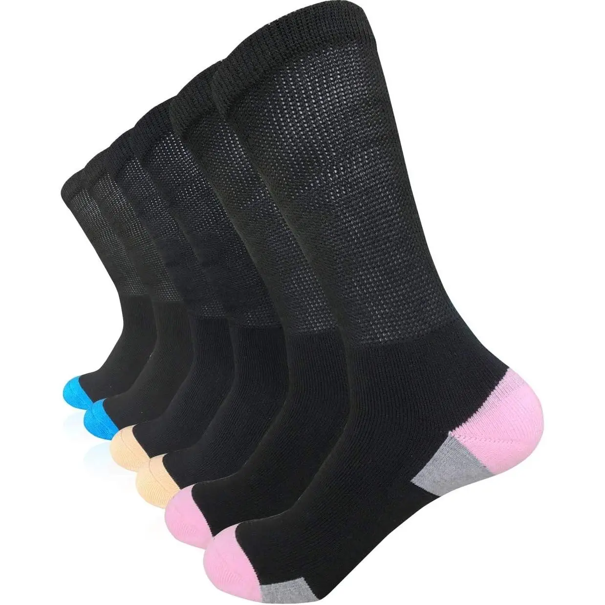 Womens Diabetic Athletic Crew Socks Non Binding Extra Wide bariatric Socks for Large Size Lympaedema Edema Swollen FootGift.