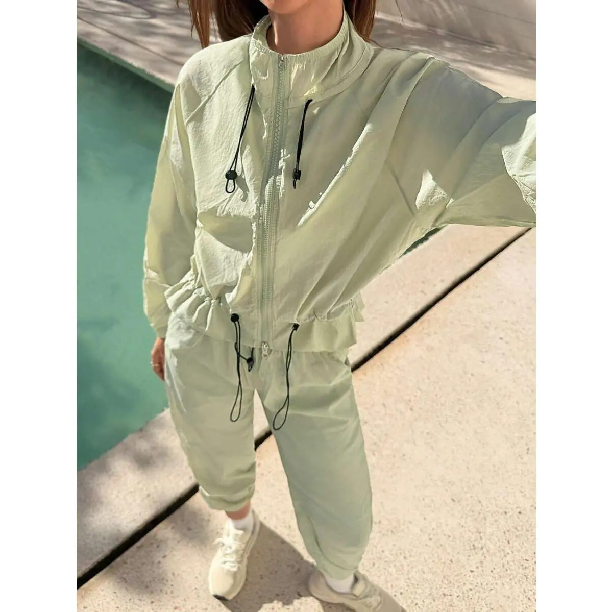 Women Mint Green Waist Jogger Pants Adjustable Drawstring Loose Fit Elastic Cuff Soft Breathable Comfort Athletic Yoga Sweatpants,grey,khaki,joggers,4-way,stretch,,scrub,mamma,mia,bubble