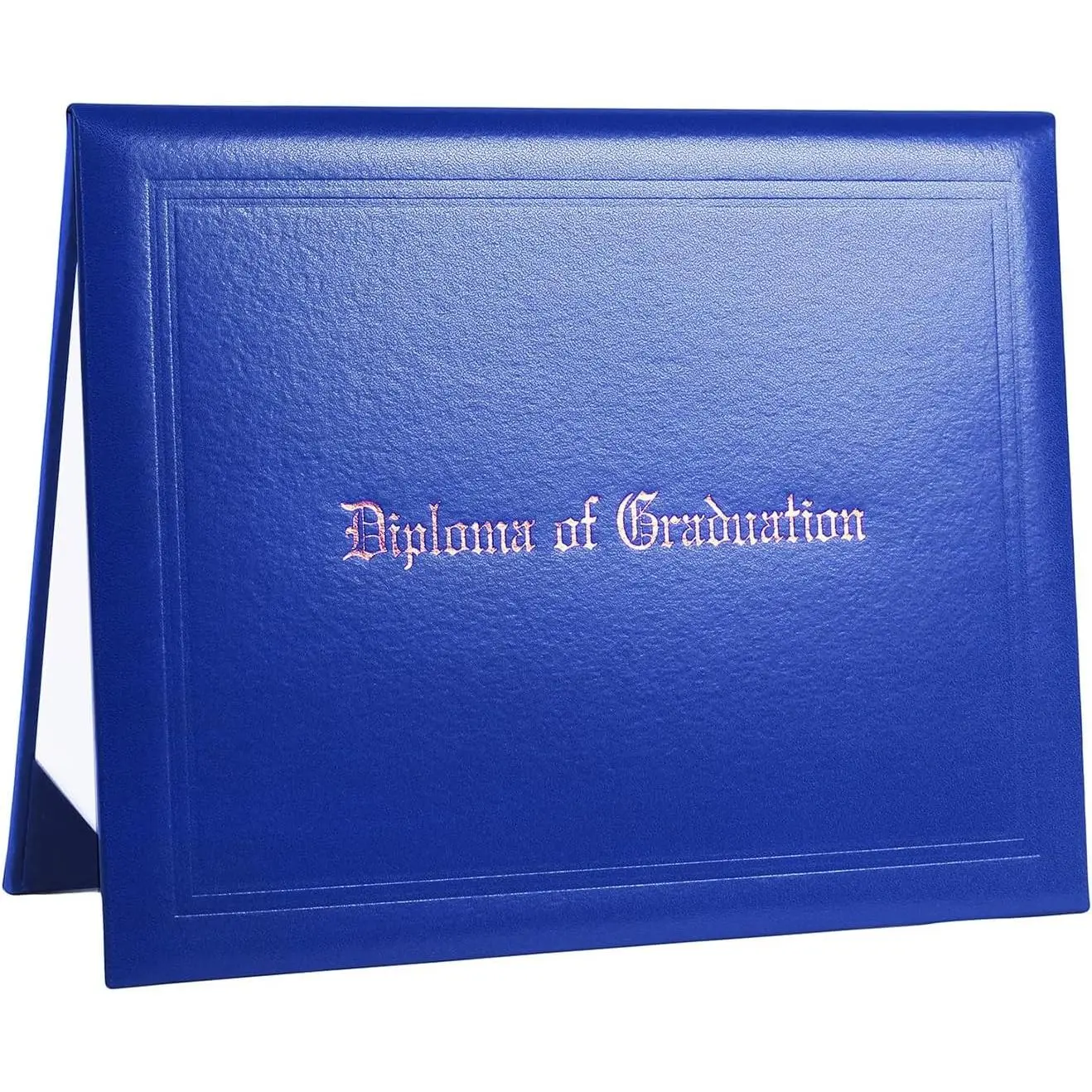 Diploma Cover 8.5 x 11, Leatherette Padded Certificate Holder for Graduation, Letter Size Document Sleeve, Royal Blue