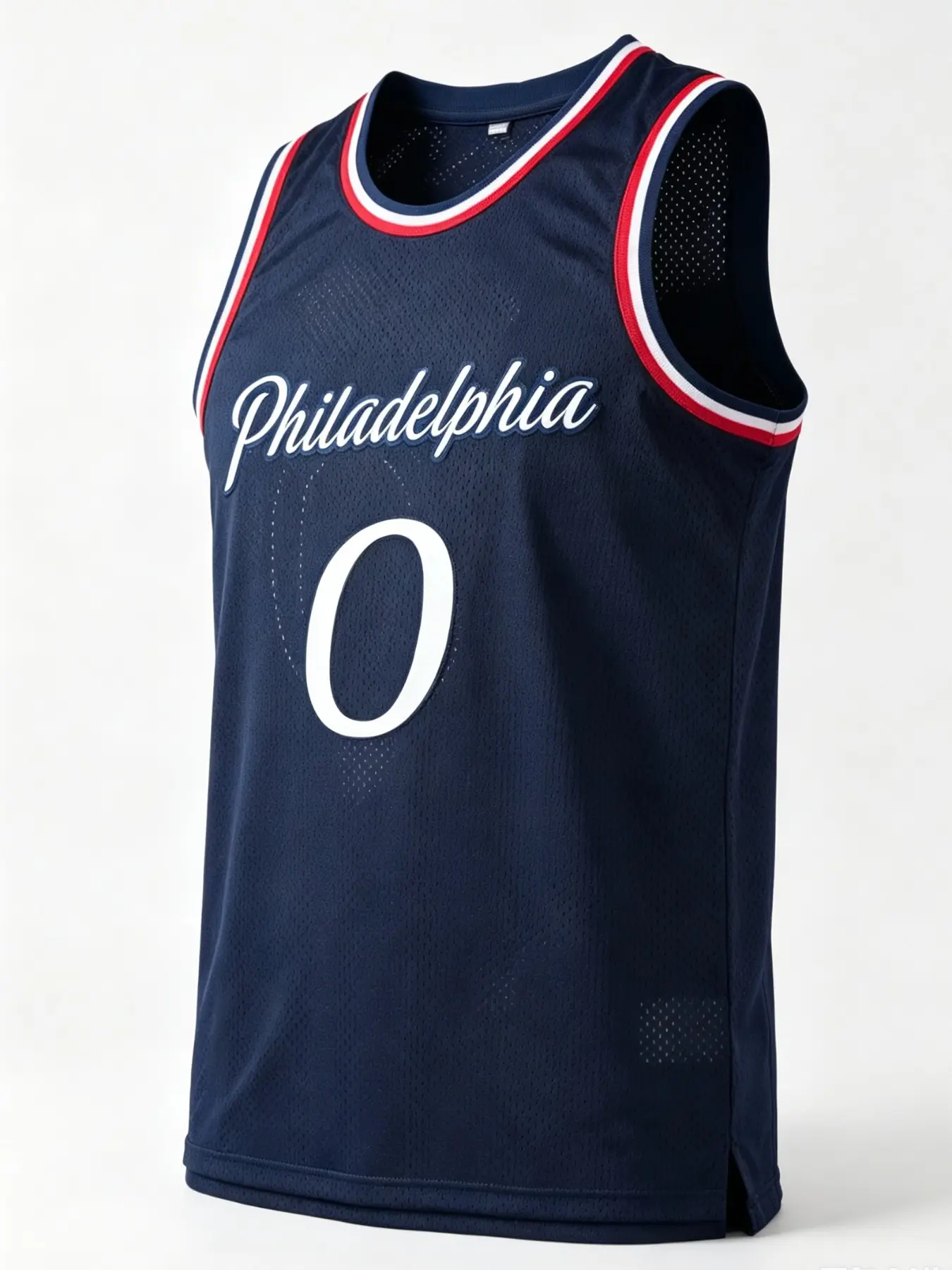 Fashion Embroidered Jersey Mesh Breathable, Philadelphia .0 Number 77, Sleeveless Loose-Fit Sporty Top for All Seasons Fashion Jerseys