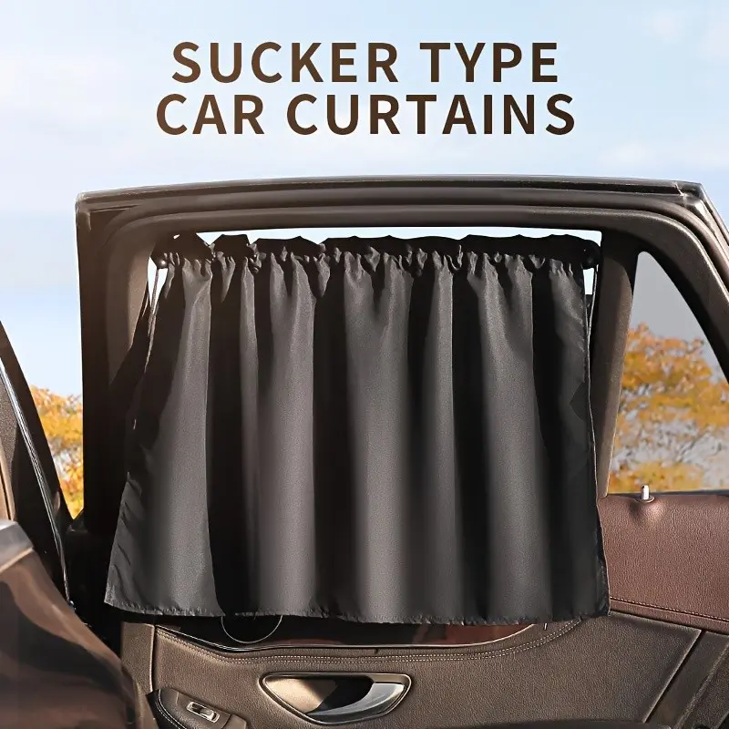Car Sunshade Curtain, Sun Shade For Car Window, Suction Cup Design, Easy Installation, Heat Insulation, Privacy Protection, Suitable for Most Cars