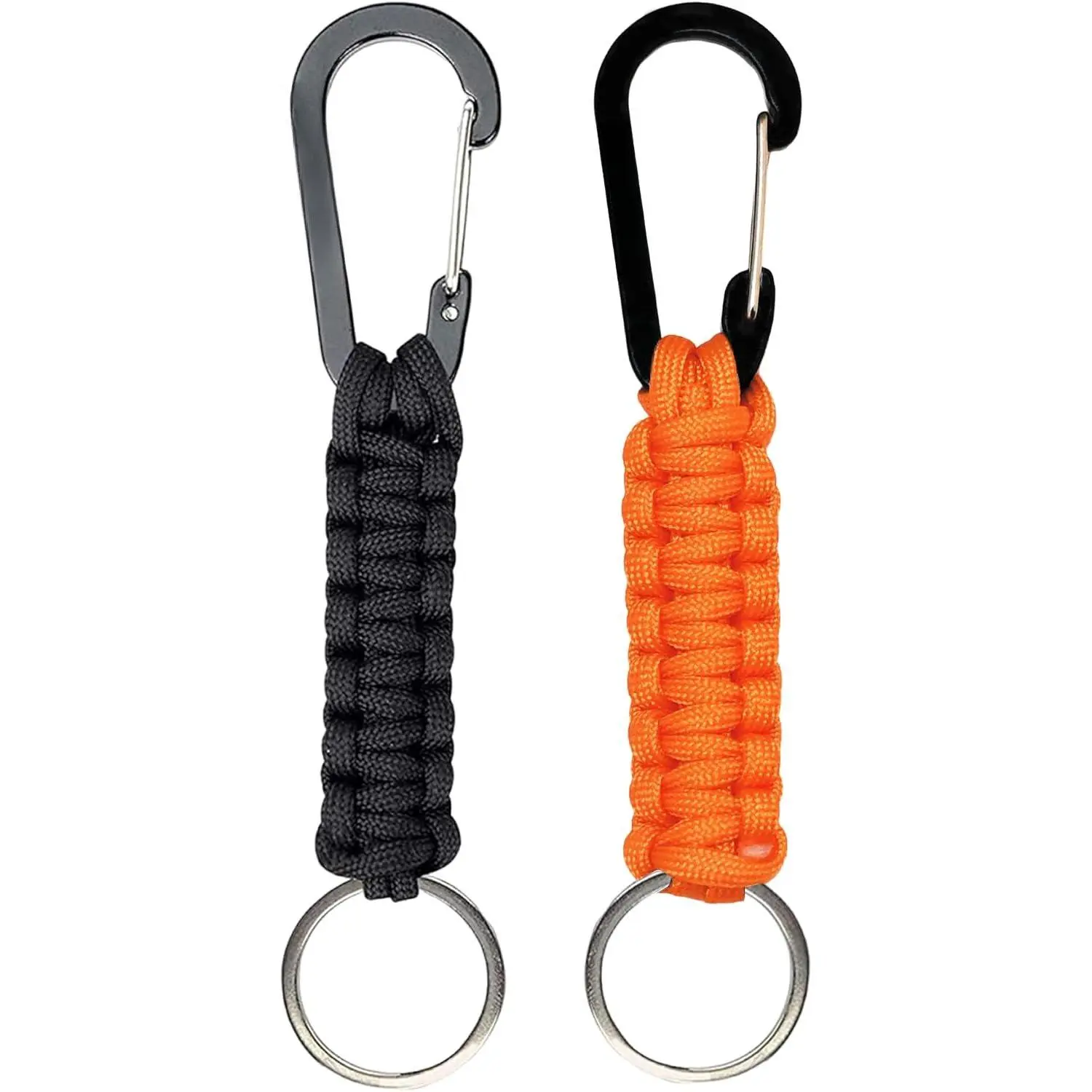 Paracord  Hook Carabiner Clip | D Ring Lanyard Hanger |  Hook for Indoor, Outdoor, Camping, Hiking, Water Bottle Holder, Key, Backpacks, Men, Women, Bag Charms | 6.1Inch