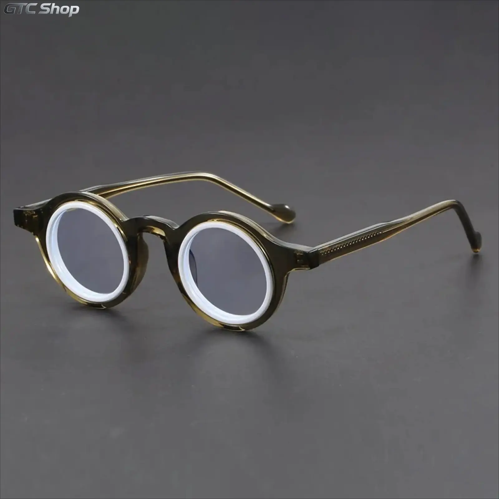 Round Full Frame Glasses with Three Dimensional Contour Design Suitable for Both Men and Women Lightweight Daily Fashion Glasses Fashion Eyeglasses Fashionable Frames Glasses