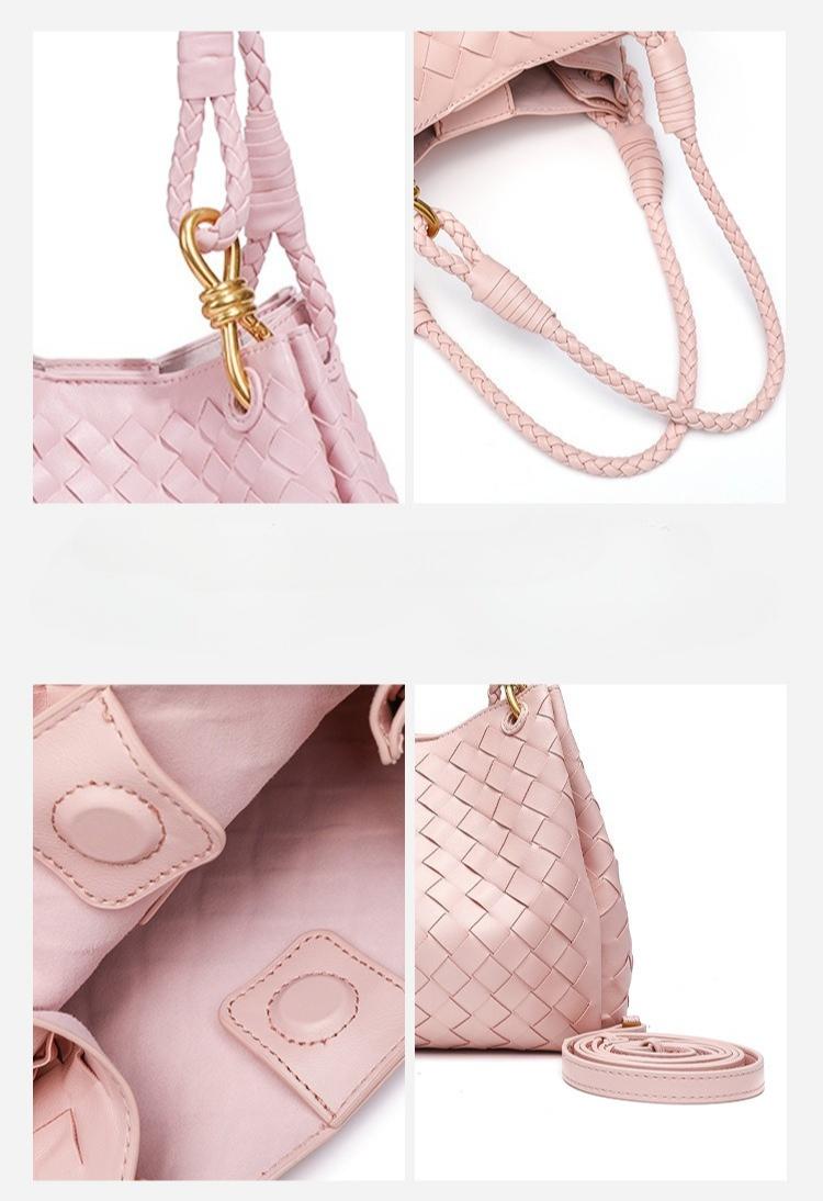 M6193 Women's Fashion Hand-woven Portable Tote Bag 2026 New Personalized Shoulder Crossbody Parachute Bag