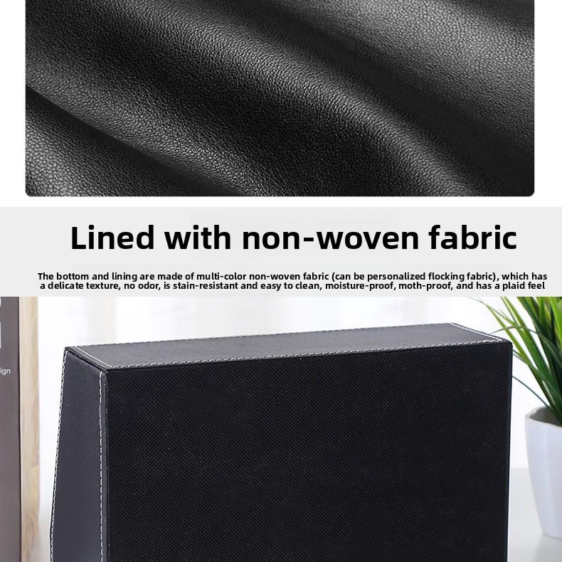 Creative Home Products Multifunctional Tissue Box Desktop Remote Control Storage Box Leather Tissue Holder