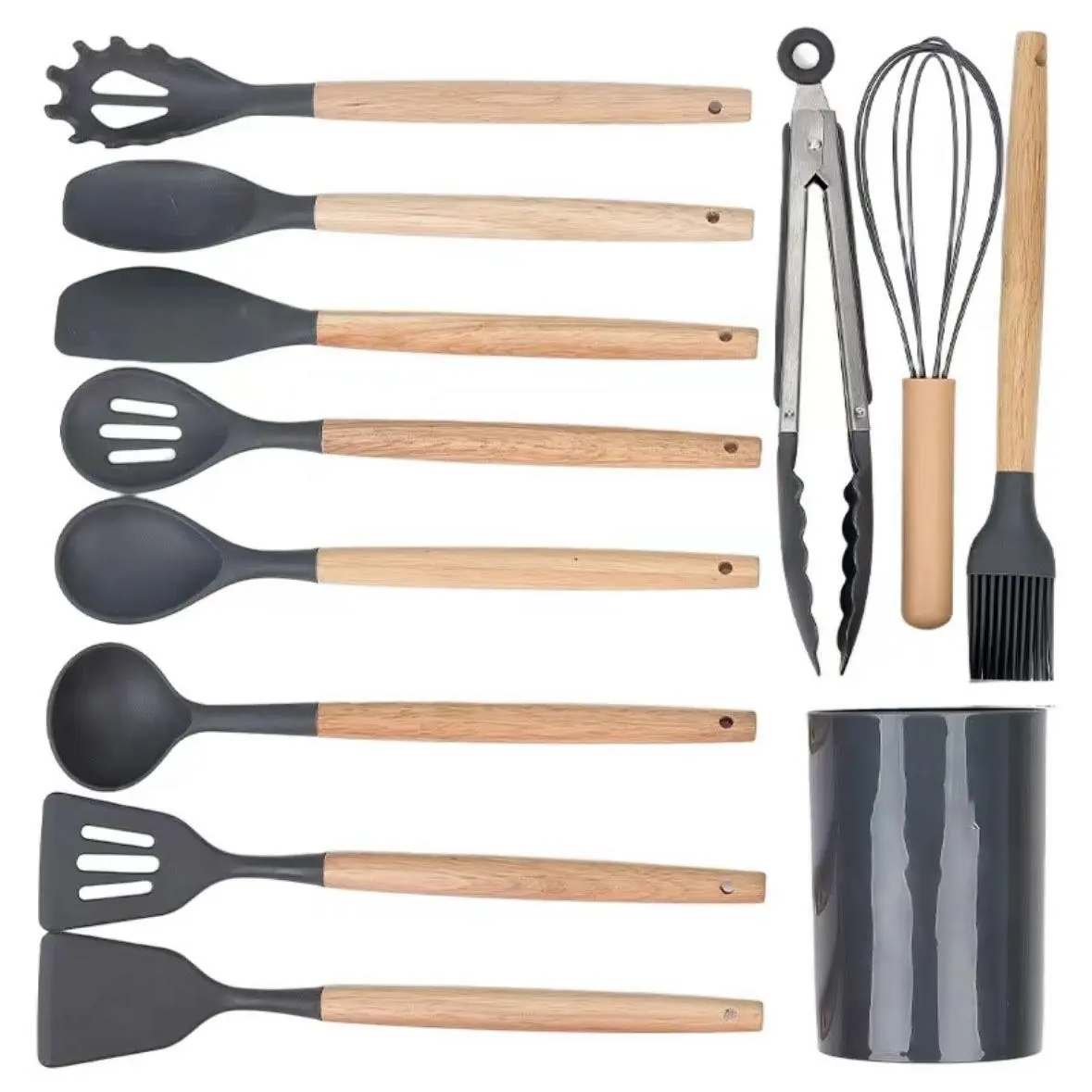 Silicone Cooking Utensils Set, 12pcs/set Non-stick Heat Resistant Kitchen Utensils Set, Kitchen Cooking Utensils Set for Home Use, Kitchen Cooking Accessories, Cooking Gadgets