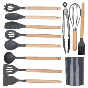 Silicone Cooking Utensils Set, 12pcs/set Non-stick Heat Resistant Kitchen Utensils Set, Kitchen Cooking Utensils Set for Home Use, Kitchen Cooking Accessories, Cooking Gadgets