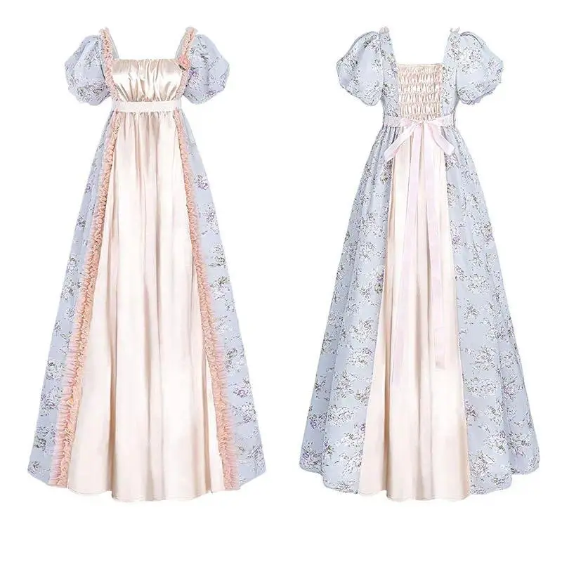 Victorian Ball Gown Medieval Elegant High Waisted Dress for Women Halloween Tea Party Stage Costume Vintage Style