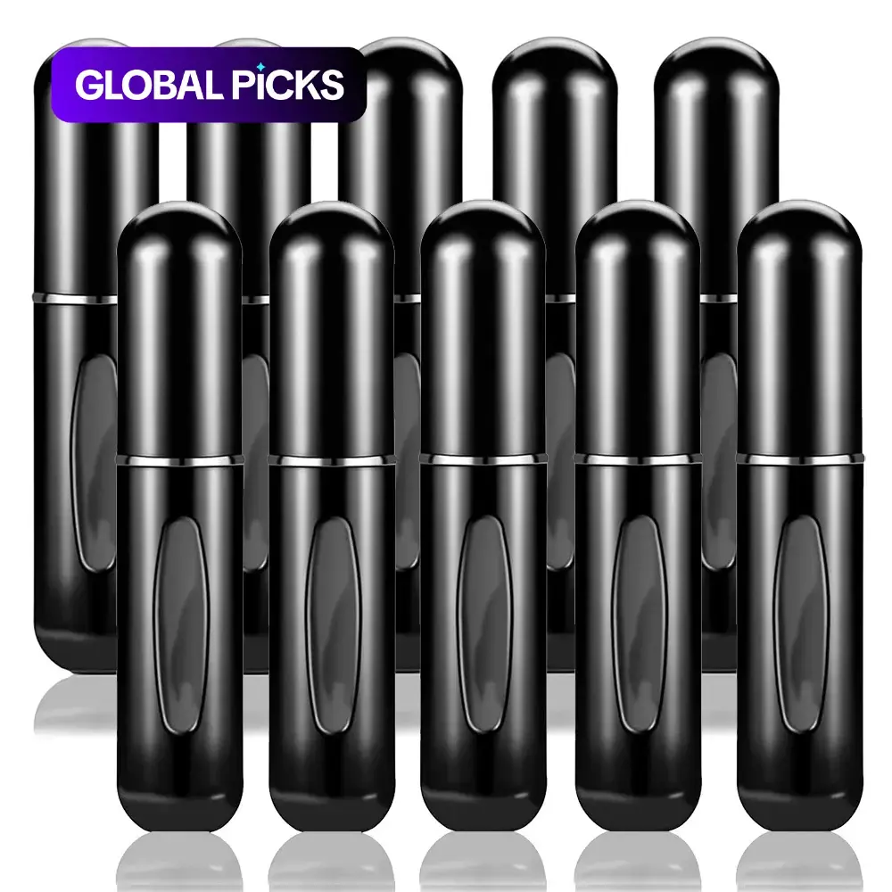 Portable Mini Empty, 10pcs Refillable Perfume Atomizers, Travel Sprayer, Travel Pump Bottle for Perfume, Essential Oil, Cologne and Other Liquids #GLOBAL PICKS