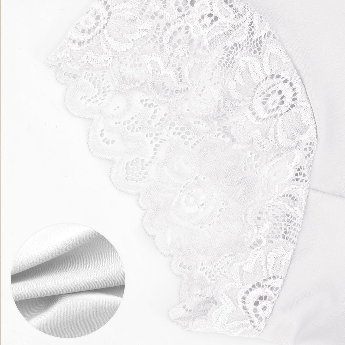 QUASTI 5-Pack Silky Smooth & Sexy Lace Mid-Waist Panties for Women, Lightweight Breathable Fabric Briefs, Soft Stretch Everyday Intimates, S-XXL