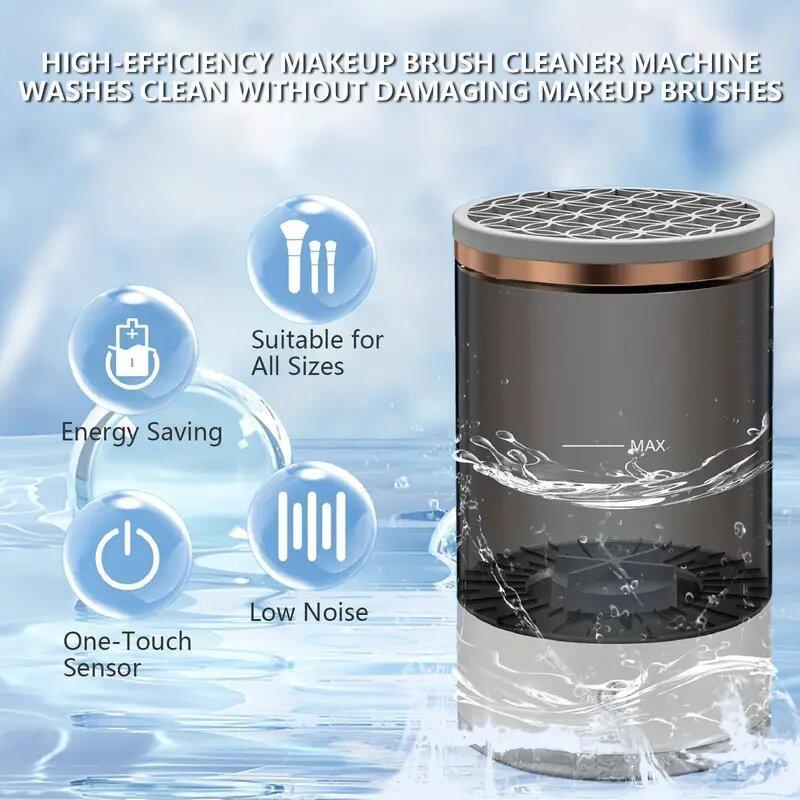 USB/battery Powered Makeup Brush Cleaner Machine, Brush Cleanser, Electric Rotating Cleaning Tool, Holds Multiple Brushes, Perfect Gift for Women, Cosmetic Brush Cleaner
