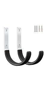 Heavy Duty Steel Hooks,Garage Storage Utility Hooks,Heavy Duty Tool Organizer,Steel Wall Mount Hook, Hose Hanger, Garage Garden Hooks (2)