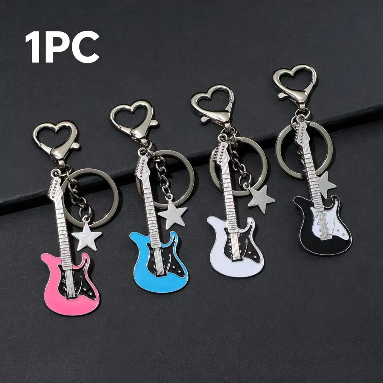 Mini Guitar Keychain Pendant, Retro Creative Guitar Keychain Charm, Cute Instrument Bag Charm for Keys, Backpacks, Handbags, Music Lover Gift, Key Charms