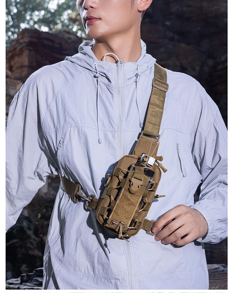Tactical Waist Bag for Men - Water Bottle Holder, Crossbody Chest Bag for Camping, Cycling & Everyday Use