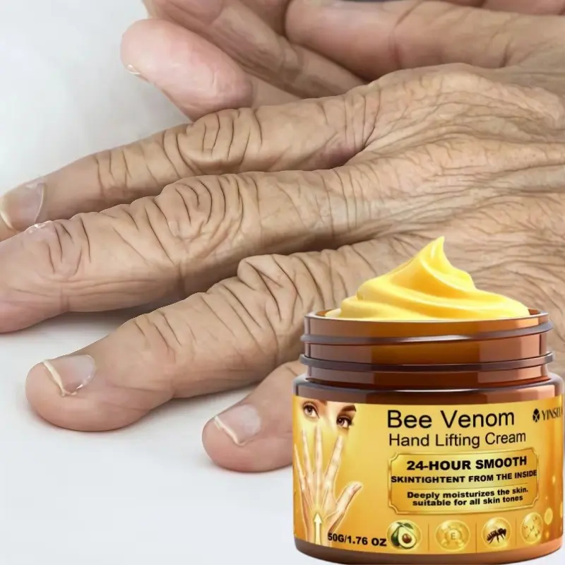 Bee Venom Hand Cream, 75% Urea, Avocado Vitamin E Lactic Acid, Hydrating, Nourishing, Moisturizing, Smooths Fine Lines, Tightens Skin, Gentle Nourishment, Even Tone