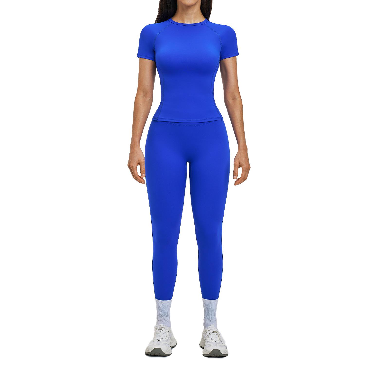 Premium Women's Workout Sets & Sweatpants Soft Brushed Fabric Crew Neck Yoga Suits High Stretch Slim Fit Pilates Outfits for Gym Training & Daily Wear