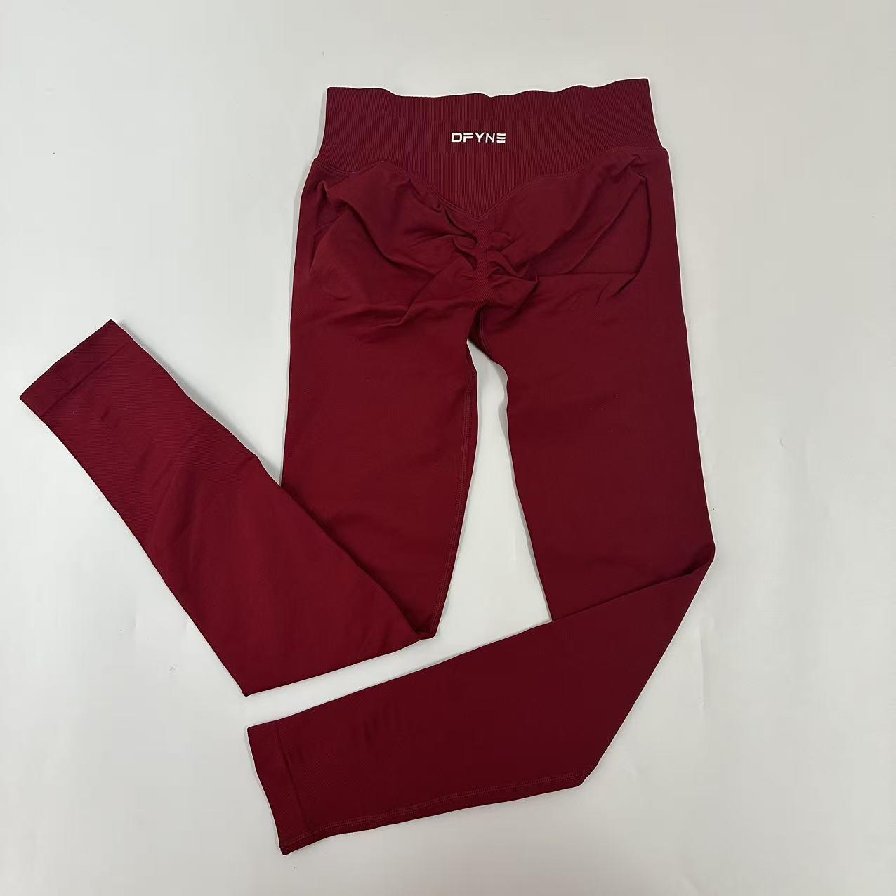 Dfyne Impact High-waist women's tight-fitting trousers and seamless yoga pants, suitable for sports, cycling and outdoor activities.