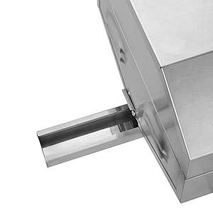 ROVSUN Portable Propane Gas Grill 12,000BTU, Tabletop Outdoor Cooking Grill for Picnic Camping RV Tailgating Patio Garden BBQ, Stainless Steel