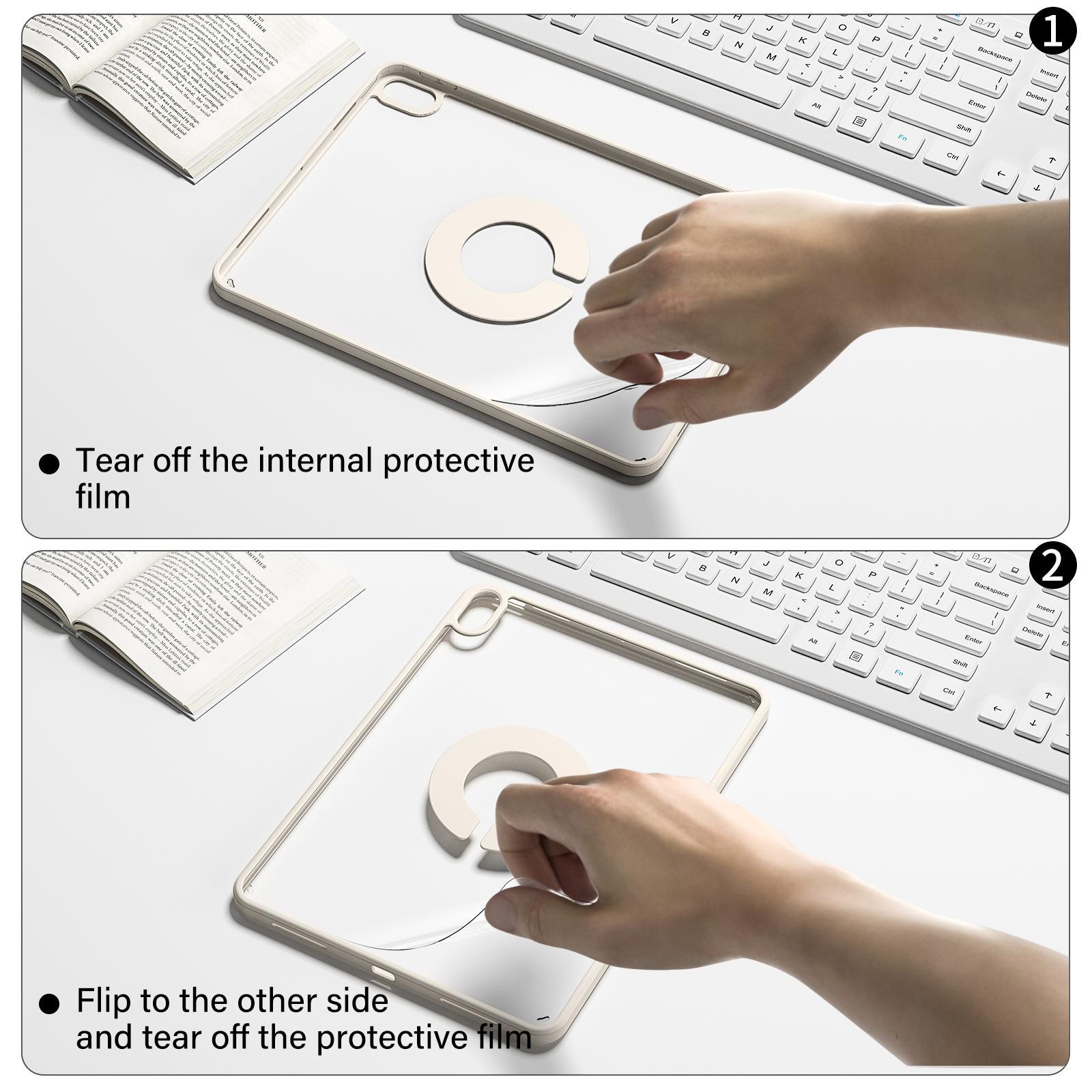 Tablet Case, 1 Count Slim Stand Protective Cover with Hard PC Translucent Back Protective Cover for iPad 10th Gen 2022, Support Touch ID, Auto Wake/Sleep, Tech Accessories, Safety Casing, Durability
