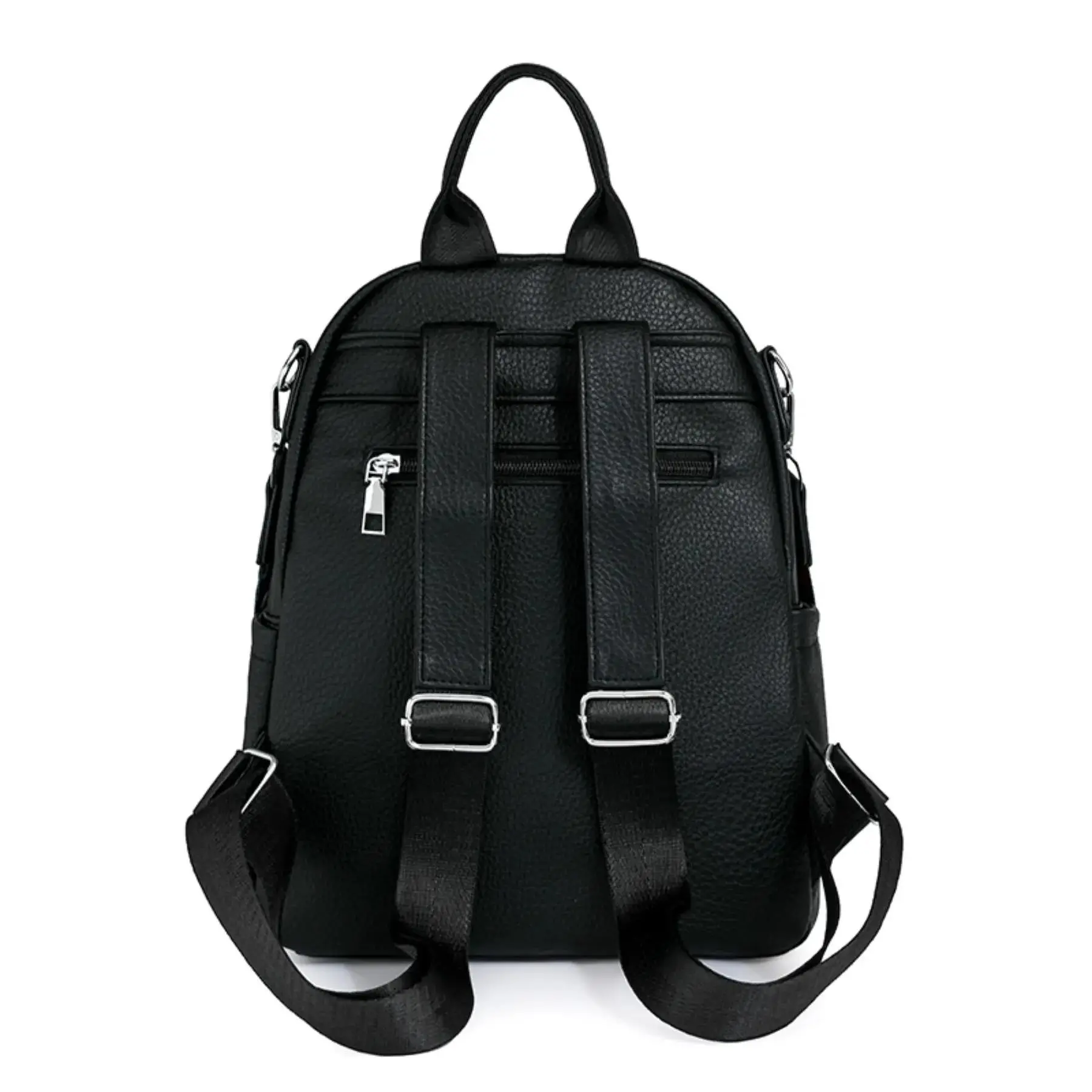 Fashion Soft Leather Backpack, Casual Commuter Book Bag, Large Capacity Middle Aged Mom Backpack, 2026 New Style, Durable Backpack, Trendy Backpack, Stylish Daypack, Casual Daypack Backpacks