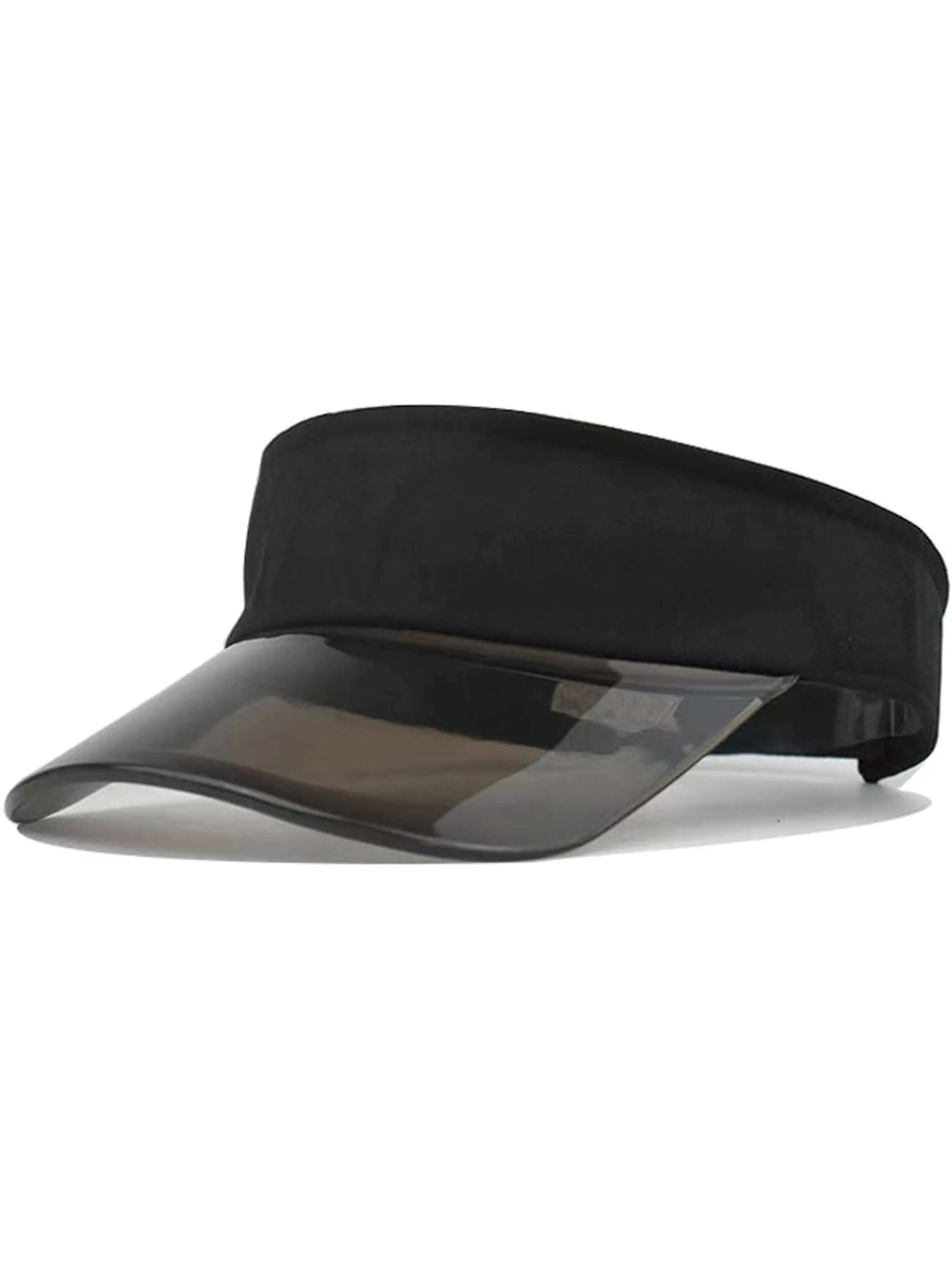 Unisex Solid Color Bucket Hat, Transparent Brim Bent Brim Hat, Lightweight Breathable Sun Hat, Outdoor Sports Golf Hat, Travel Shopping Cap, Adjustable Outdoor Cap