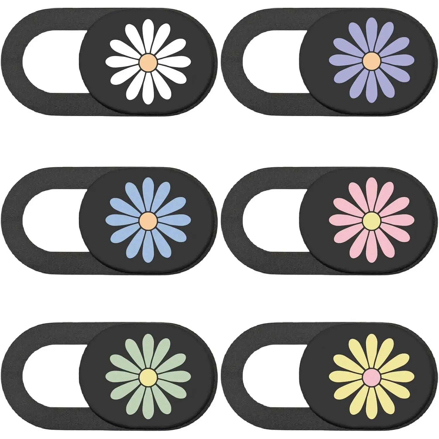 6 count Laptop Camera Covers Webcam Cover Slide Floral Daisy    Guard Slide Phone Webcam Protector for Laptop Desktop Computers Smartphones Tablet Notebook Mini PC