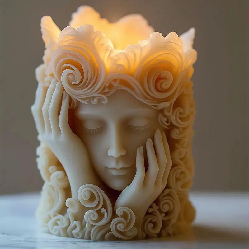 Silicone Mold for Handmade Scented Candles, Resin Liquid, Gypsum Figurines, Goddess Design, P505 Model, Craft Making Tool