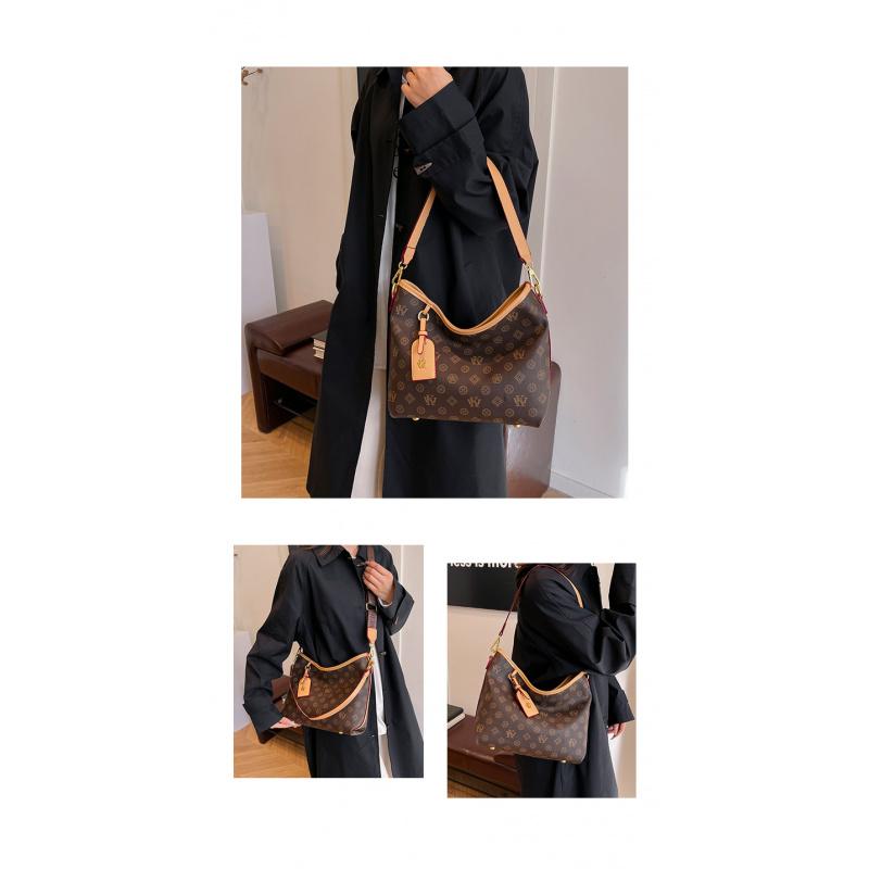 Mia Bag Shop High-end Fashion Large Capacity Tote Bag for Women 2025 New Vintage Print Commuter Shoulder Bag Crossbody Bag in PU Material for Daily Use 20 cm long, 20 cm wide, and 28 cm tall 20 cm long, 20 cm wide, and 28 cm tall