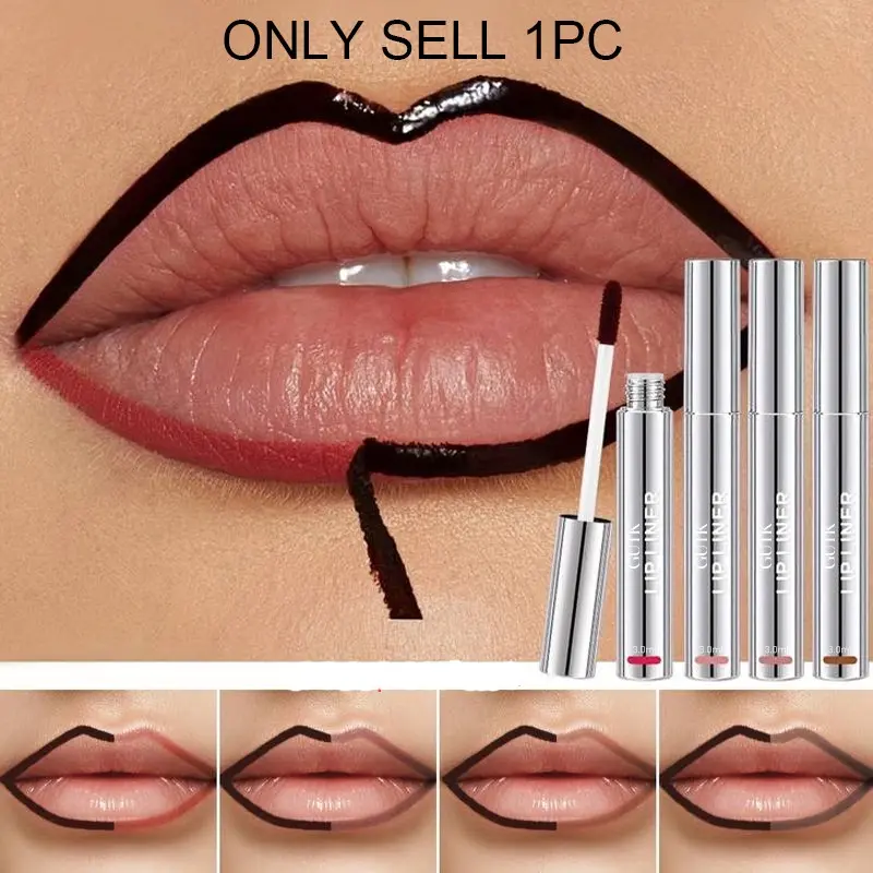 Long-Lasting Lip Liner Pen, Waterproof & Sweatproof, Matte Finish, Easy-To-Clean Design, Available in Single or Four-Pack Options, Lipliner