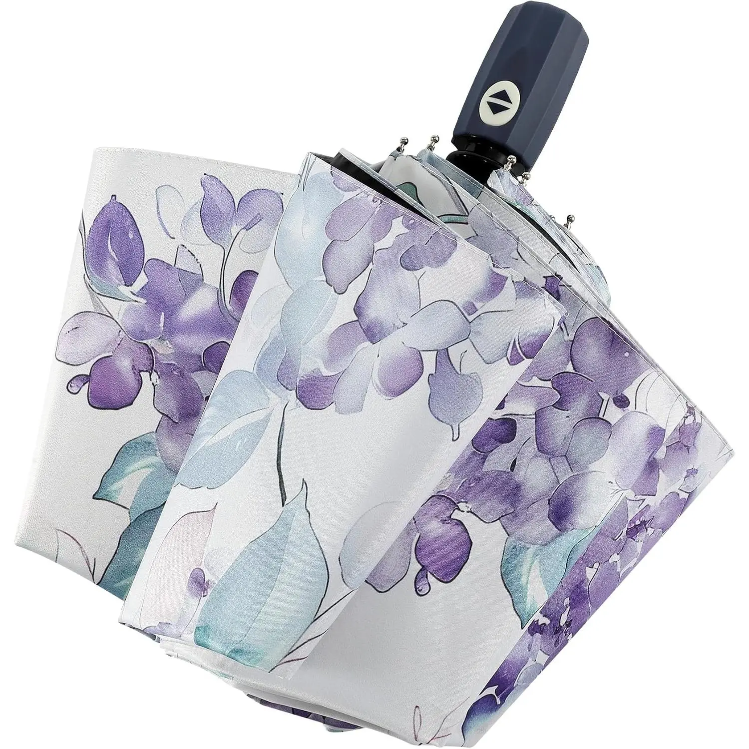 Color Coated Sun Umbrella UV Protection Compact Folding Windproof Parasols Travel Auto Open Close Shade Blocking UV