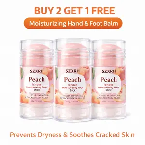 SZXRH 【Buy 2 Get 1】3-Pack Peach Foot Cream Moisturizer Suitable for hands and feet, nourishes dry skin, softens calluses, Ideal for daily use, gentle formula