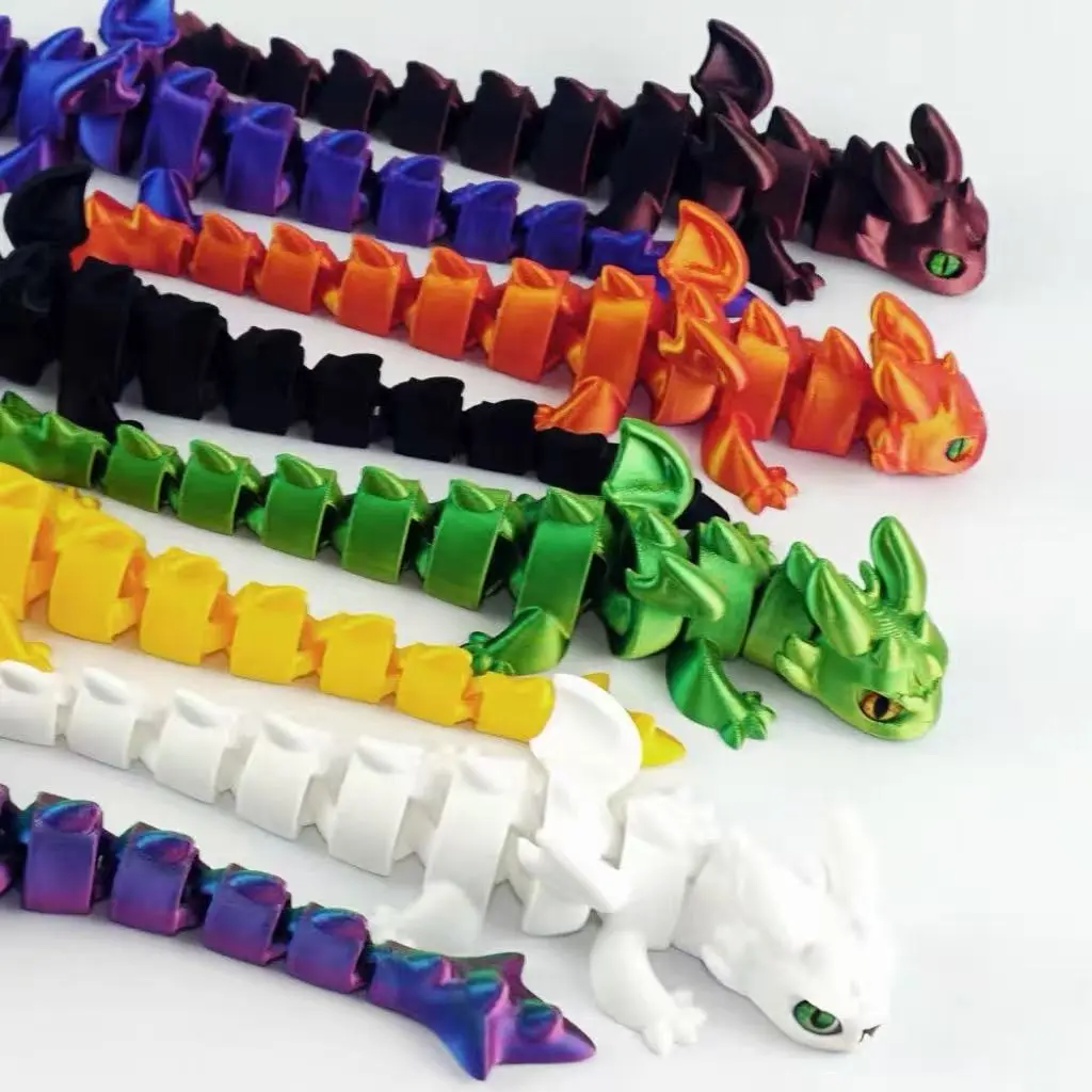 3D Printed Toothless Dragon Ornament, Jointed Wings, Festive Gift for Christmas Easter Halloween, Creative Desk Stress Relief Figurine