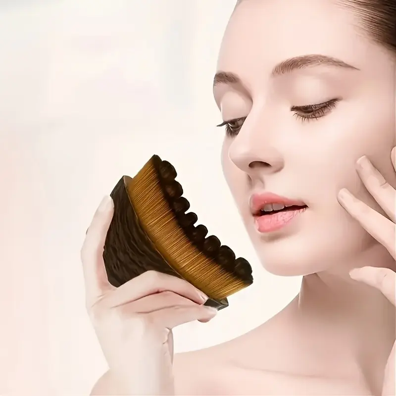 Multifunctional Ultra Soft Lymphatic Drainage Face Brush, Facial Lymphatic Drainage Tool, Gentle Home Beauty Tool, Chin Contour Massager, Ergonomic Oval Head, Dry Cleansing Brush, Includes Storage Box