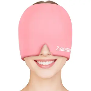 Migraine Headache Relief Cap Hat Full Head ice Pack Wrap Cooling Gel Ice Beanie Cold Cap Hot/Cold Compress Therapy for Sinus, Stress, Tension, Head Pain Relief, Gift for Women