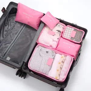 6-Piece TTravel Organizer Bag,Luggage Packing Cubes,6Pcs Travel Storage Bag Set,Clothes Organizer Pouches for Suitcase,Multi-size Packing Bags for Business Trip & Vacation Clothing Sorting