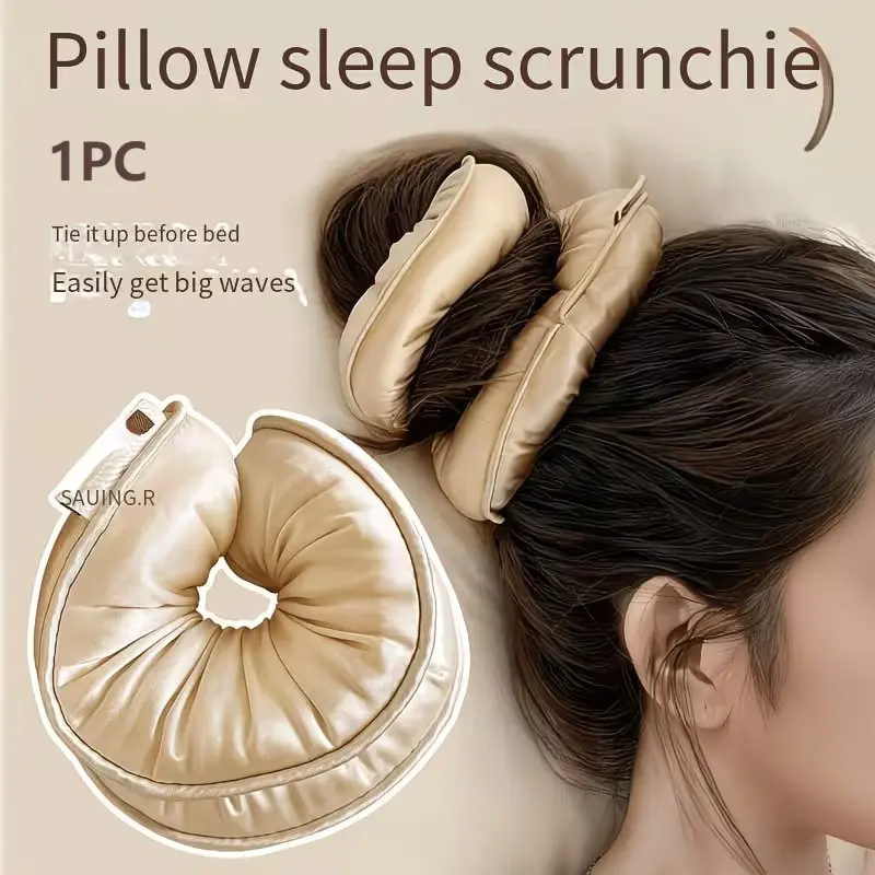 Ultra Soft Satin Hair Styling Headband, 3D Thick Large Hair Tie, Simple and Versatile, Perfect for Bun and Low Ponytail, Essential Sleep Accessory, Hair Accessories