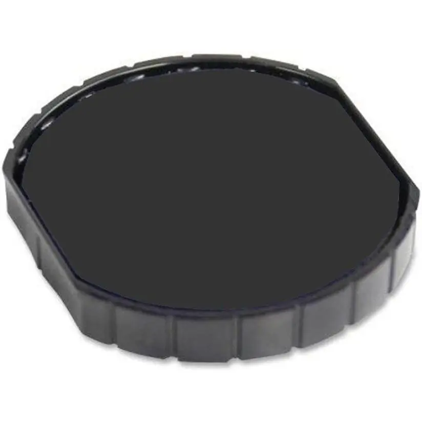 Cosco R 50 Round Shape Ink Pad for Stamping, Black Ink