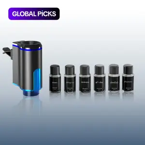 Portable Car Air Freshener, Rechargeable Car Aroma Diffuser, Car Aromatherapy Machine, Car Interior Diffusers with 6 Fragrances, Adjustable Scent Concentration, Car Electrical Appliances, Car Perfume, Car Fragrance System