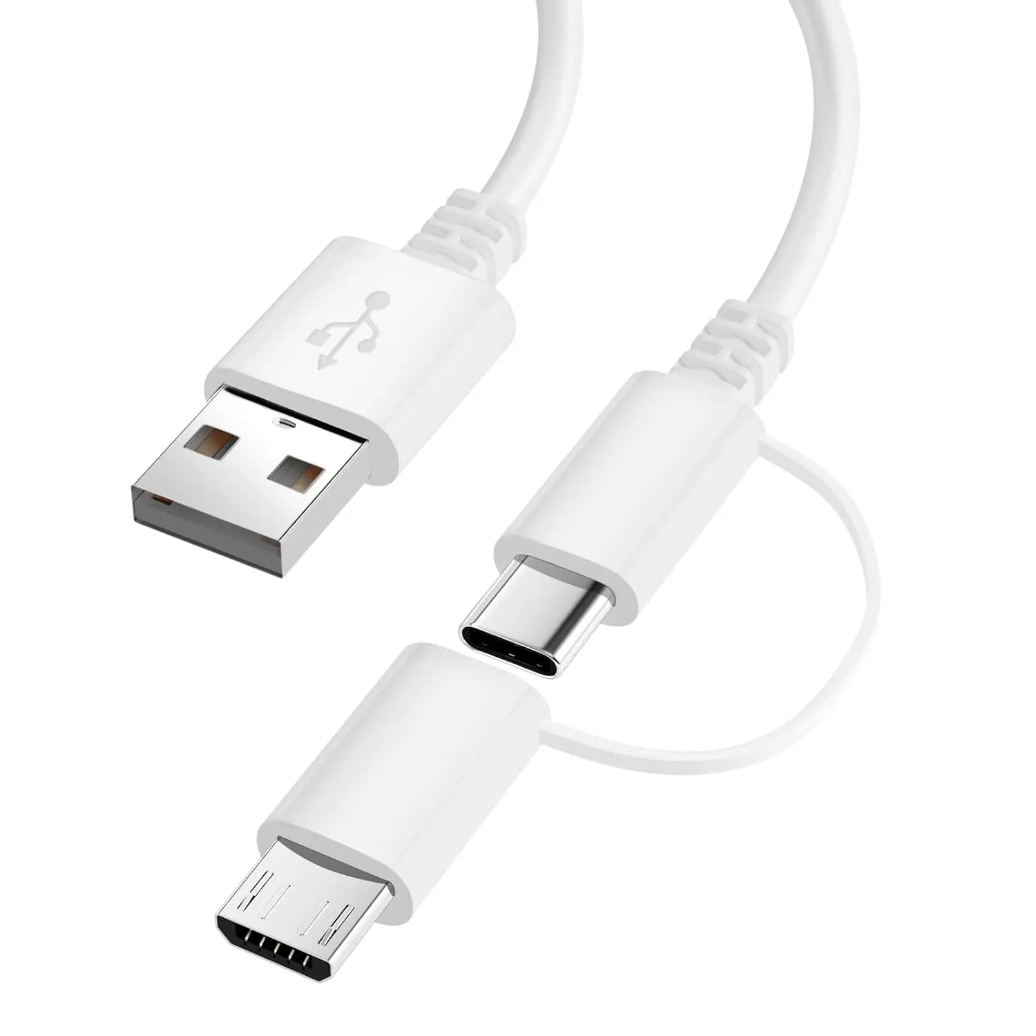 Charger for  Fire Tablet, USB  USB C  Cord for Kindle Paperwhite, Generation Fire  10 8 7 Plus,Max 11, Pro,Edition Voyage  E-Readers,Type C (1, White, 3ft)