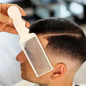 1 piece of heat-resistant and anti-static hair comb, professional tool for oil-topped hair, solid-tooth plastic flat-top multi-purpose styling comb, men's hair styling comb, Combs for hair stylist, suitable for salons and home personal care, ideal choi
