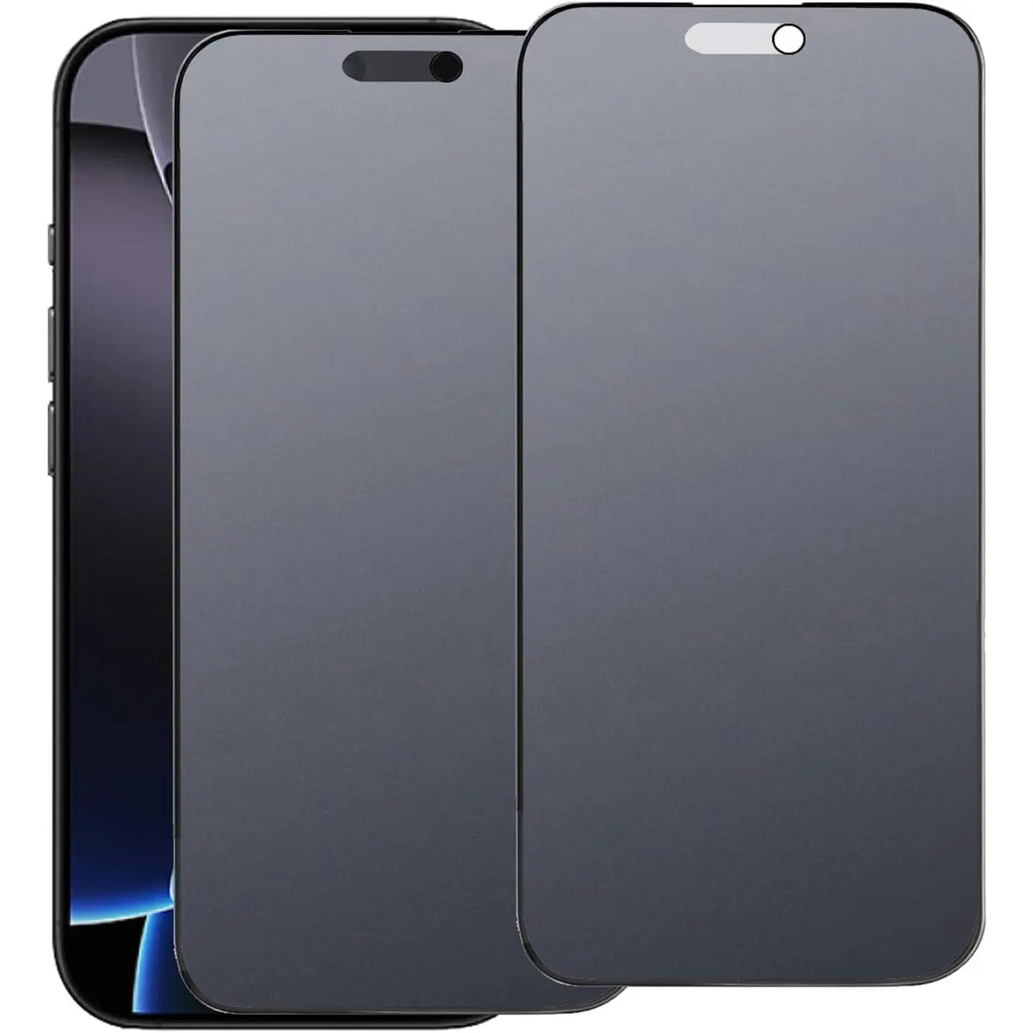 2 Pack Matte  Tempered Glass for  16 Pro/ 17 Anti-glare Anti-spy Screen Protector Film 6.3 inch