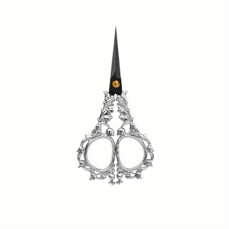 2pcs Vintage Embroidery Scissors with Sharp Stainless Steel Blades - Handcrafted Floral Design, Ideal for DIY Sewing, Quilting & Needlework Crafts