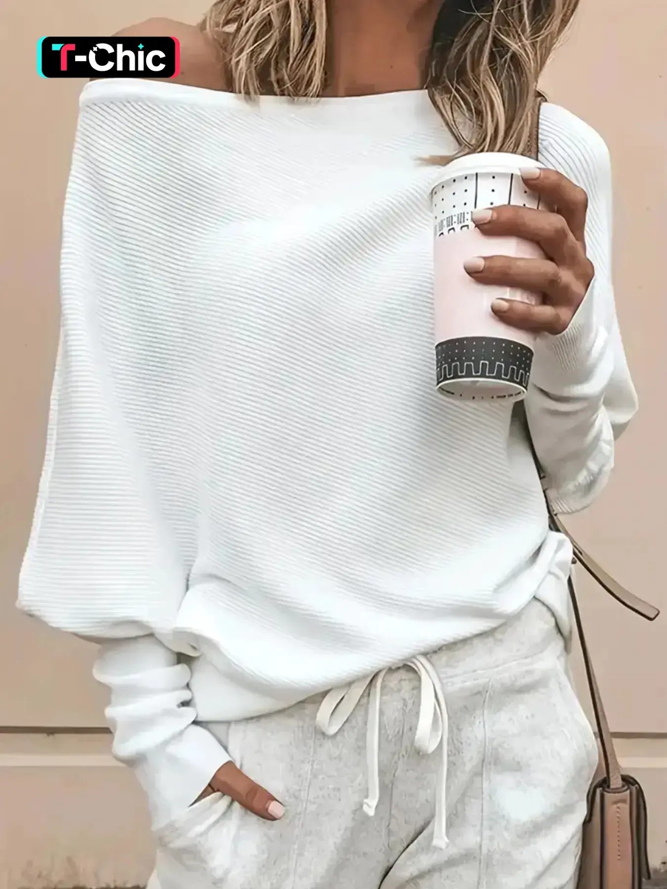 Women's Plain Basic Asymmetrical Hem Boat Neck Batwing Sleeve Fitted Polyester Sweater Tops, Casual Chic Style Long Sleeve Jumper for Spring & Fall, Women's Knitwear for Daily Wear Fitted Knitwear Pullover